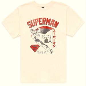 Kids Superman Kanji T-Shirt, L,XL, Offwhite.